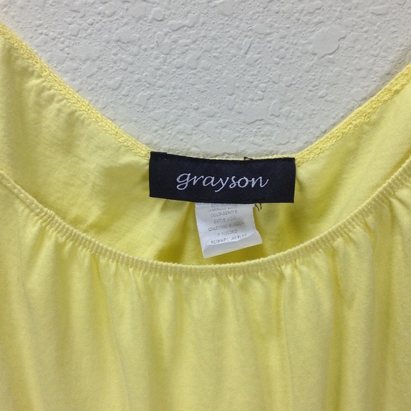 Grayson Yellow Elastic Collar Long Sleeve … - Picture 2 of 5